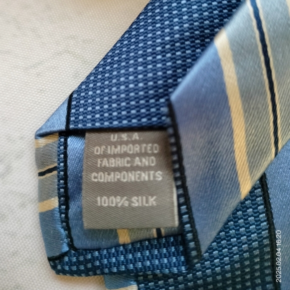 Daniel CREMIEUX Archive Collection Men's 100% Silk Tie Necktie Blue Stripes - Picture 4 of 9